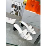 Hermes genuine leather outsole, combined with small square heels