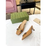 Gucci's latest high-heeled slippers