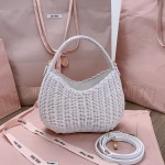 MIU MIU 5BC125, Summer Rural Vacation Style Woven Vegetable Lantern Bag