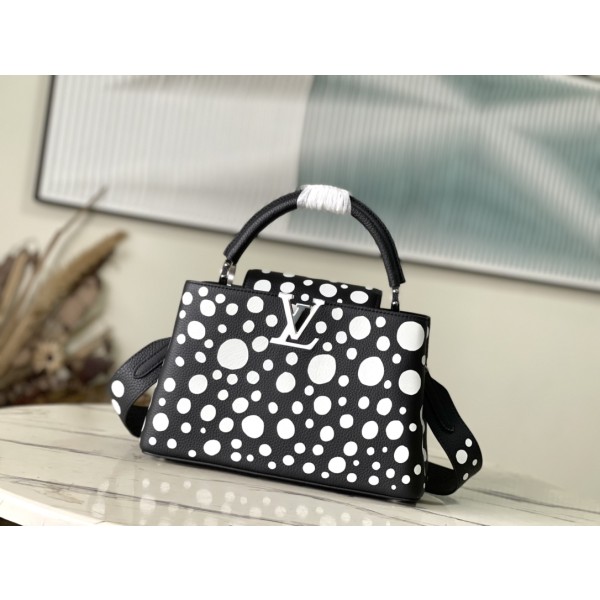 𝐋𝐎𝐔𝐈𝐒𝐕𝐔𝐈𝐓𝐓𝐎𝐍 M21691/48865 Black Pinned White Dot Medium Louis Vuitton x Grass Maisen Collaboration Series