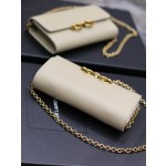 SAINT LAURENT LE MAILLON Plain grain cowhide chain bag model: 738109