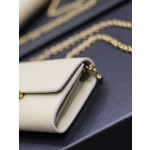 SAINT LAURENT LE MAILLON Plain grain cowhide chain bag model: 738109