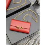 SAINT LAURENT LE MAILLON Plain grain cowhide chain bag model: 738109