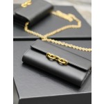 SAINT LAURENT LE MAILLON Plain grain cowhide chain bag model: 738109