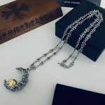 Croix Classic Vintage Moon Skull Pendant