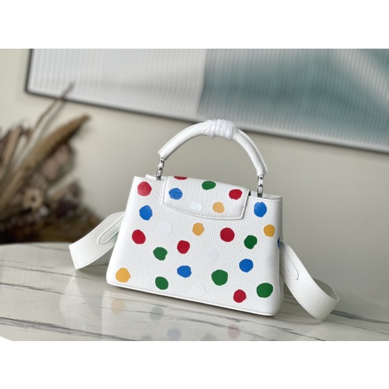 𝐋𝐎𝐔𝐈𝐒𝐕𝐔𝐈𝐓𝐓𝐎𝐍 M21637/48865 White Collaborated Colorful Dot Small Size x Kusama Yasunari Collaboration Series
