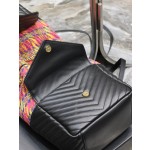 SAINT LAURENT backpack black sheepskin with colored wool model: 672609