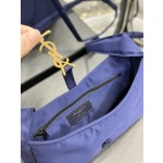 SAINT LAURENT Blue Gold Button with Black Edge Nylon Style Number: 657228