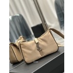 SAINT LAURENT Apricot Silver Button with Black Edge Nylon Model Number: 657228