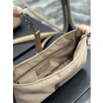 SAINT LAURENT Apricot Silver Button with Black Edge Nylon Model Number: 657228