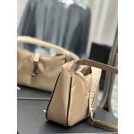 SAINT LAURENT Apricot Silver Button with Black Edge Nylon Model Number: 657228