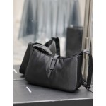 SAINT LAURENT black gold buckle nylon model number: 657228