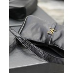 SAINT LAURENT black gold buckle nylon model number: 657228