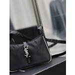 SAINT LAURENT Black White Button with White Edge Nylon Model Number: 657228