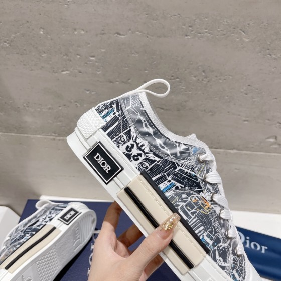 Dior letters, film, lace up casual shoes