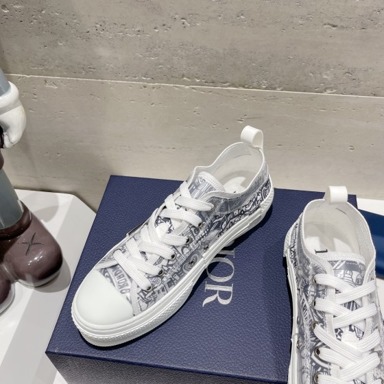 Dior letters, film, lace up casual shoes