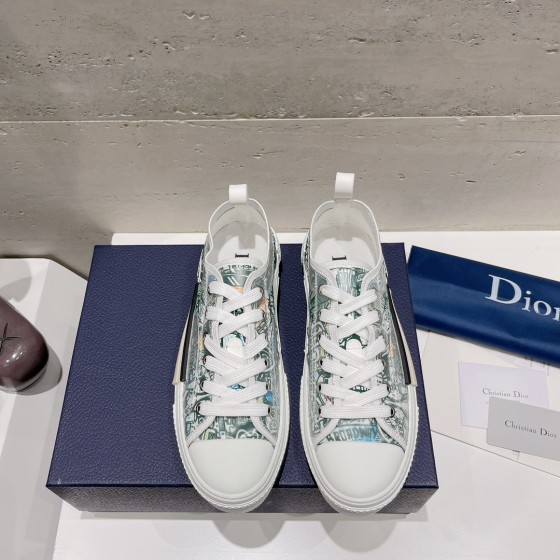 Dior letters, film, lace up casual shoes