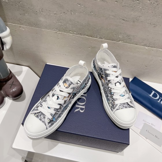 Dior letters, film, lace up casual shoes