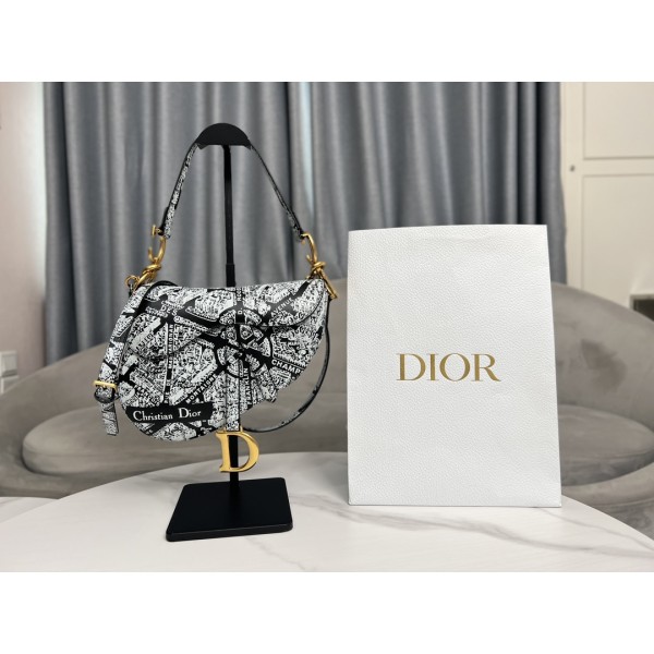 Dior 928 Map of Paris Saddle Bag 3351