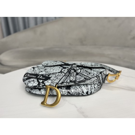Dior 928 Map of Paris Saddle Bag 3351