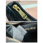 MIU MIU 5BH211 zippered satin and soft sheepskin pockets