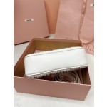 MIU MIU 5BH211 zippered satin and soft sheepskin pockets
