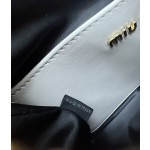 MIU MIU 5BH211 zippered satin and soft sheepskin pockets