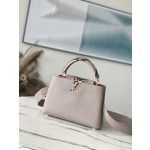 𝐋𝐎𝐔𝐈𝐒𝐕𝐔𝐈𝐓𝐓𝐎𝐍 N80931 Elephant Grey Red Inner Small This Capuchines Small Handbag