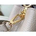 𝐋𝐎𝐔𝐈𝐒𝐕𝐔𝐈𝐓𝐓𝐎𝐍 N80931 Elephant Grey Red Inner Mini This Capuchines mini handbag