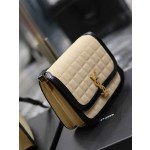 SAINT LAURENT apricot suede plaid with patent leather model: 635025