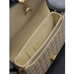 SAINT LAURENT apricot suede plaid with patent leather model: 634305