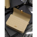 SAINT LAURENT apricot suede plaid with patent leather model: 634305