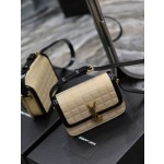 SAINT LAURENT apricot suede plaid with patent leather model: 634306