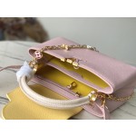 𝐋𝐎𝐔𝐈𝐒𝐕𝐔𝐈𝐓𝐓𝐎𝐍 M20708 Grapefruit Pink Flower Three Piece This CAPUCINES BB handbag