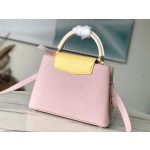 𝐋𝐎𝐔𝐈𝐒𝐕𝐔𝐈𝐓𝐓𝐎𝐍 M20844 Grapefruit Pink Flower Three Piece This CAPUCINES BB handbag
