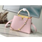 𝐋𝐎𝐔𝐈𝐒𝐕𝐔𝐈𝐓𝐓𝐎𝐍 M20844 Grapefruit Pink Flower Three Piece This CAPUCINES BB handbag
