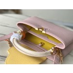𝐋𝐎𝐔𝐈𝐒𝐕𝐔𝐈𝐓𝐓𝐎𝐍 M20844 Grapefruit Pink Flower Three Piece This CAPUCINES BB handbag