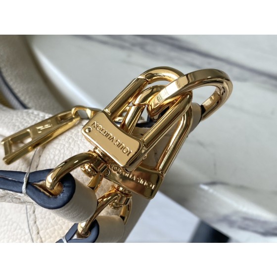 𝐋𝐎𝐔𝐈𝐒𝐕𝐔𝐈𝐓𝐓𝐎𝐍 M46099 milk white embossed Bagatelle handbag