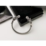 Crow Heart Double Skull Head Bracelet