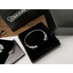 Crow Heart Double Skull Head Bracelet