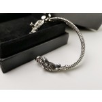 Crow Heart Double Skull Head Bracelet