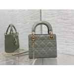 Dior three-grid patent leather rock ash 6603