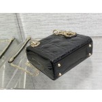 Dior three grid patent leather black 6603