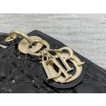 Dior three grid patent leather black 6603