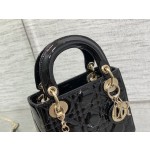 Dior three grid patent leather black 6603