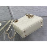 Dior three grid patent leather white 6603