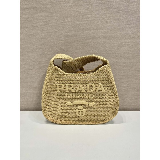 Prada straw woven shoulder bag 🎉 1BG186