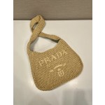 Prada straw woven shoulder bag 🎉 1BG186
