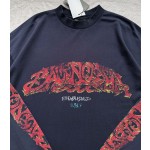 Balenciaga flame floral print round neck long sleeves