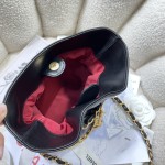 CHANEL Sheepskin Gold Chain Small Bucket Bag 4002